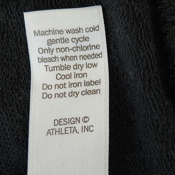 ATHLETA Black Serenity Criss Cross Crew Neck Pullover Sweatshirt - Picture 7 of 8